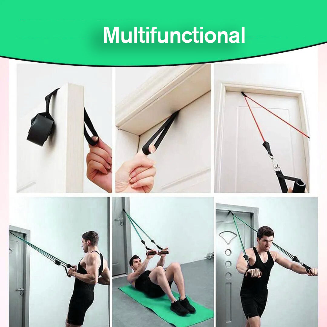 Resistance Band 12 Piece Set with Belt- 145kg